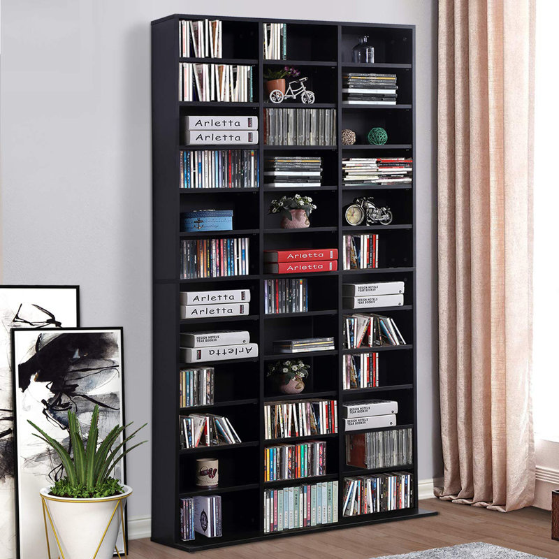 195cm H x 102cm W Book Display Bookcase, Black
