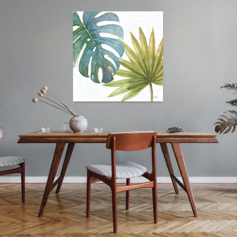 Art tropical tropical, rosé tropical, paysage de palmier, H 32 po x l 32 po