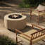 Table de foyer d'extérieur en béton H 16,5 po x l 35,5 po Jolliff-621251338-620955613