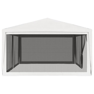 vidaXL Party Tent White with Black Mesh