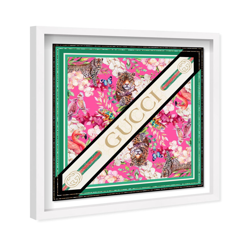 Oliver Gal Blossom Procession Fashion - Luxury Shadowbox Framed Wall Art, 31.5" H x 31.5" W, White