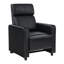 Ensemble de 3 fauteuils inclinables rembourrés avec 2 consoles noires