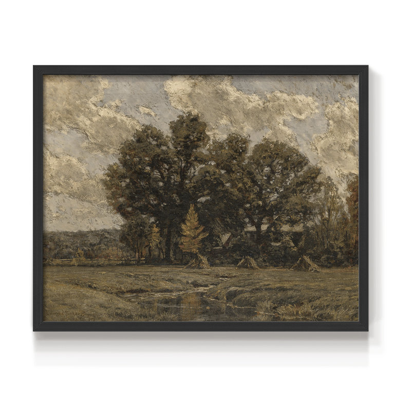 Paysages rétro-Dxci-impression encadrée, H 11 po x l 14 po, Noir