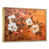 Toile avec cadre flottant or