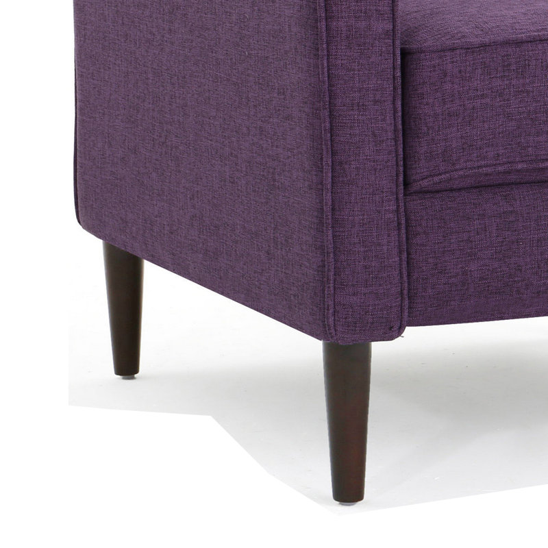 Fauteuil inclinable manuel Dupe, capitonné, polyester mauve, Mauve