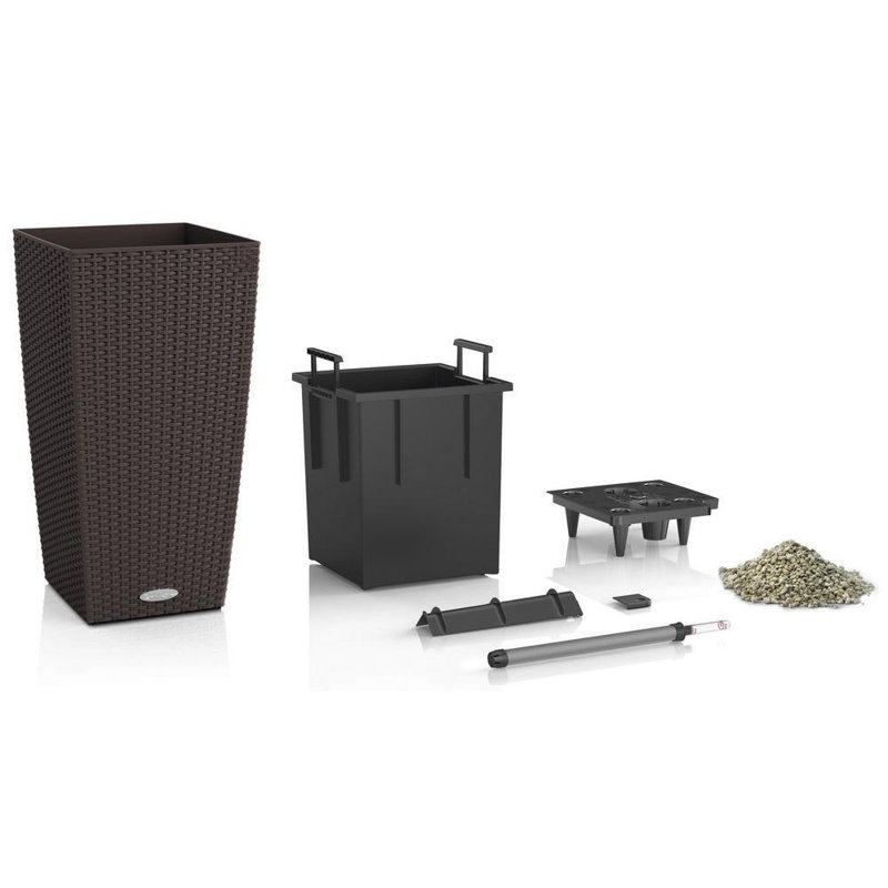 Cubico Planter, 56 cm H x 30 cm W x 30 cm D, Mocha