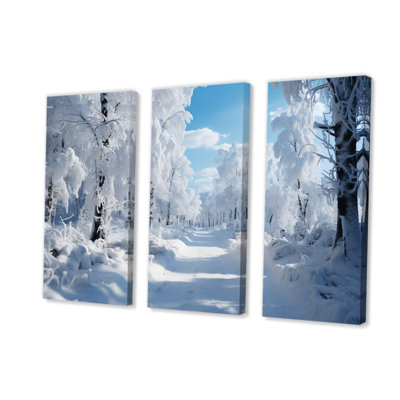 " Winter Frosty Forest IV " 3 - Pieces