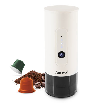 Aroma®  Portable Mini Espresso Machine | 40-second Single Shot Hot & Cold For Travel Espresso (coffee Grounds Or Nespresso Original Capsules)
