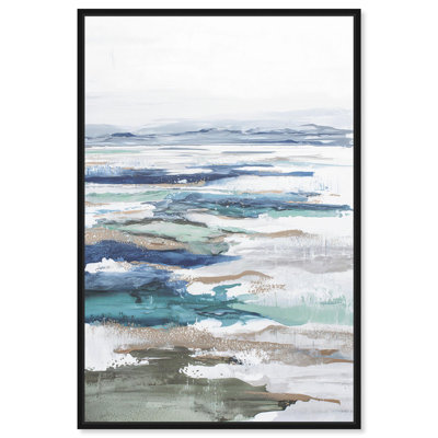 "Marine Layers II", reproduction d'art sur toile par Art Remedy, cadre noir, 30 x 45