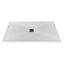 Receveur de douche d'angle Streamline GSRB-667-659 de 152,4 cm x 81,3 cm en surface solide blanc mat avec bonde centrale