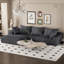 Canapé 2 pièces sans assemblage requis, canapé modulaire à assise profonde et rembourré en forme de L -646914753