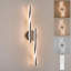 Applique murale de salle de bain moderne à DEL avec télécommande - Luminaire mural noir à intensité variable pour chambre à coucher, salon, couloir, miroir