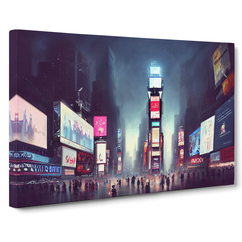 XXX-H1022-WF-6415X New York City Times Square Vol.6 - Wrapped Canvas Print, 35cm H x 50cm W x 3cm D