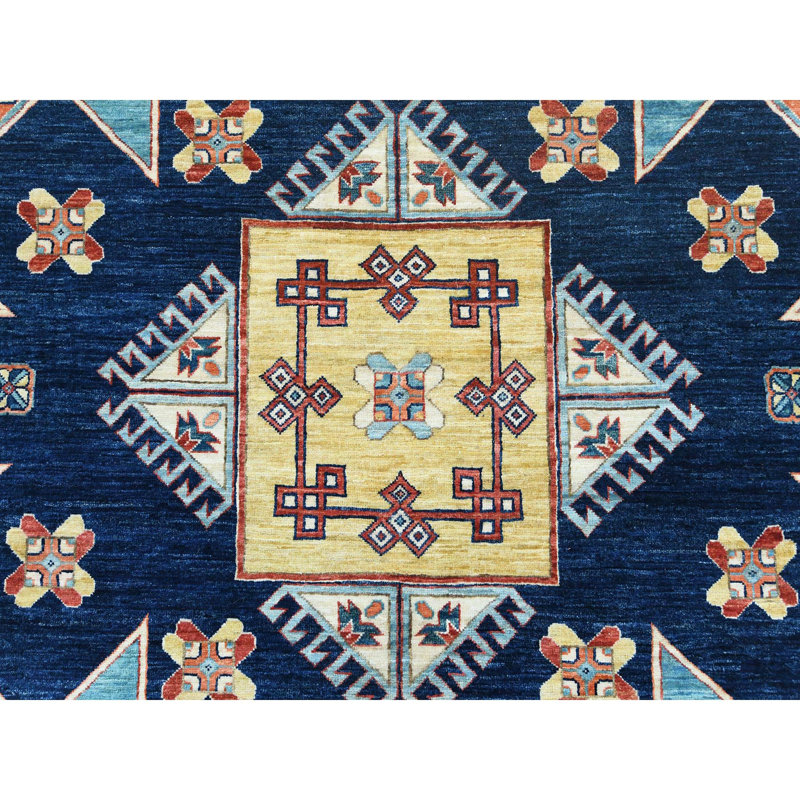 Tapis bleu ciel en laine noué à la main 9 K x l 9 pi x 9 pi 8 po 467B03436D5C421F80C66B06E682FAA5