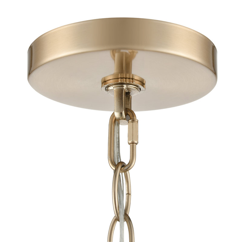 Lustre Senoia - or moderne, 5, H 31 po x l 25 po x P 25 po