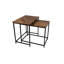 IVY Wooden Top Nest Of 2 Frame Coffe Tables Set