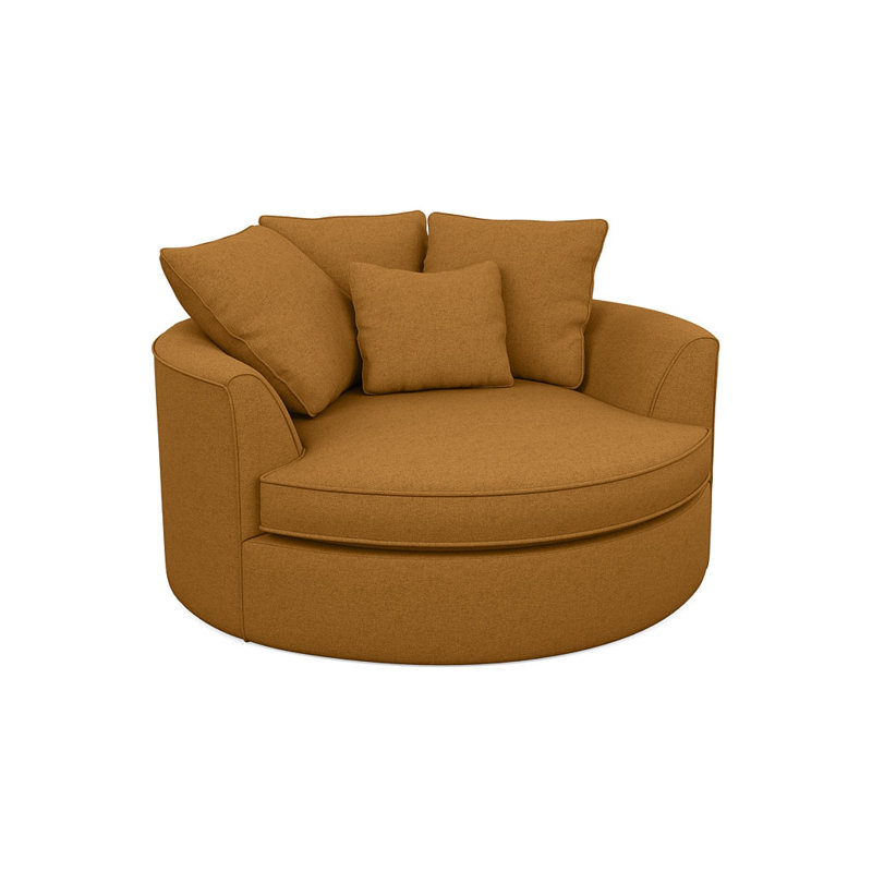 Ashonte Upholstered Barrel Chair, Entice Honey