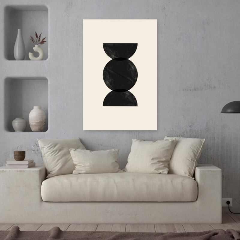Art contemporain géométrique contemporain, H 36 po x l 24 po