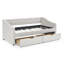 Lit de jour simple avec tiroirs, canapé-lit capitonné, avec bouton sur le dos et clou en cuivre sur les accoudoirs ondulés, beige (81,5 po x 41 po x 30,5 po)-1882297165-1882297161