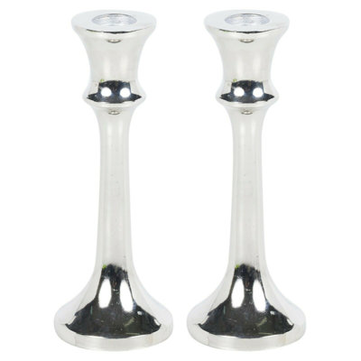 2 Piece Metal Tabletop Candlestick Set