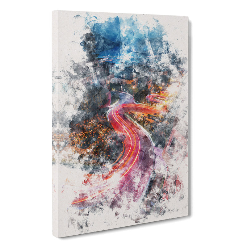 Top Of Lombard Street In San Francisco - Wrapped Canvas Print, 76cm H x 50cm W x 3cm D