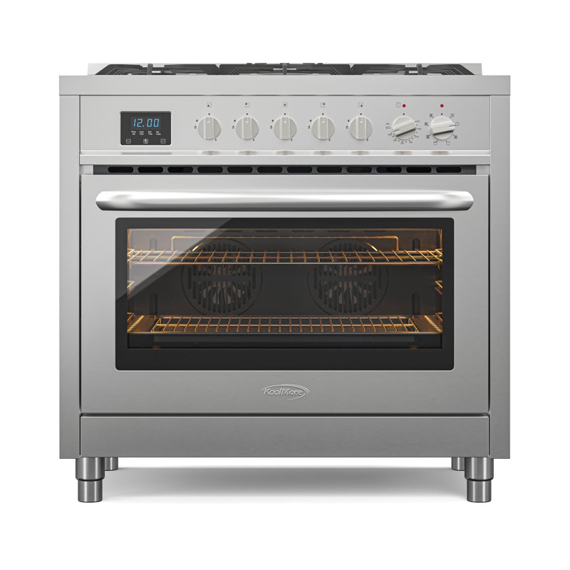 Cuisinière mixte autoportante 35 po 4,3 pi cu Koolmore