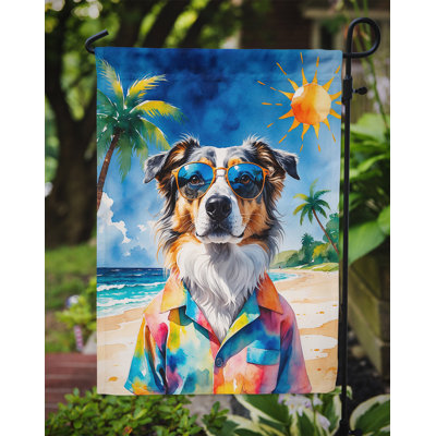 Bouvier bernois avec drapeau de jardin