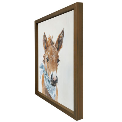 Western Baby Horse 18 x 24 Brown Framed Print