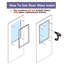 Remplacement de la vitre de la porte extérieure - Porte d'entrée à 9 carreaux 22 po x 36 po en verre trempé transparent - Cadre blanc - Aménagement d'intérieur