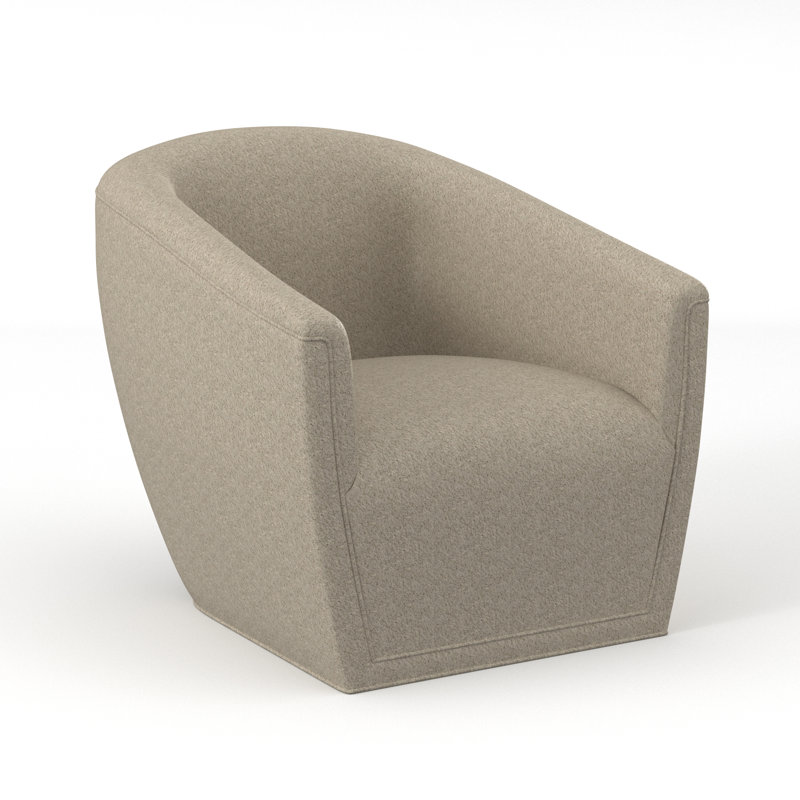 Jasper Sunbrella® Boucle Swivel Barrel Chair, Venice Ivory 100% Polyester