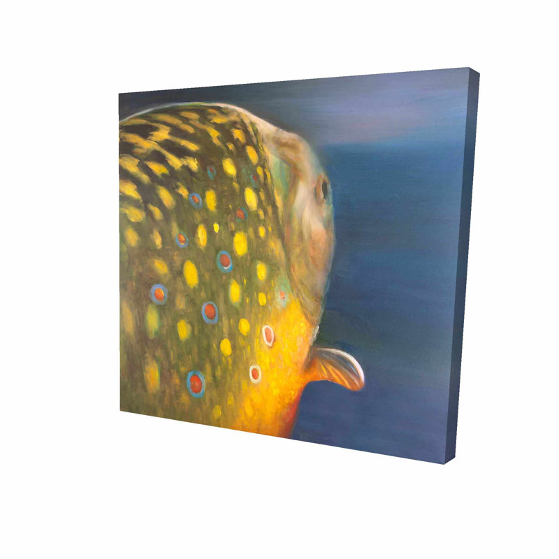 " Golden Trout Fish ", 24" H x 24" W x 1.5" D