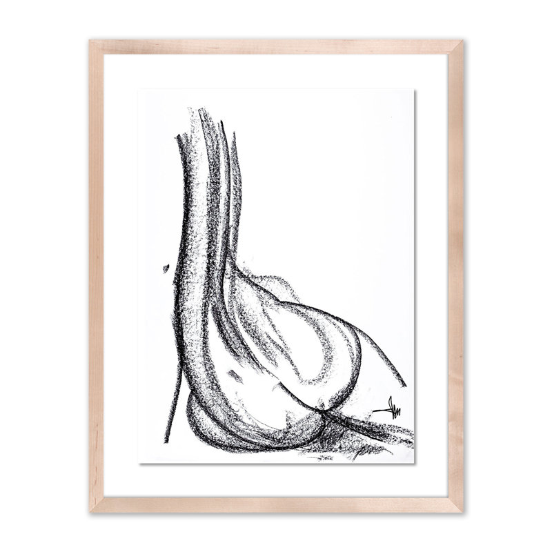Nude 2 Print by Johan Gert Manschot, Natural, 24" H x 19" W x 1.5" D