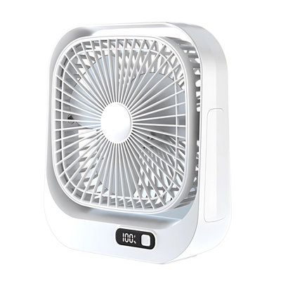 Kbndieu Rechargeable Portable Desk Fan 3 Speed Mini Fan with LED Battery Display 360 degrees Rotation Quiet USB Fan for Home Office Bedroom Camping Travel