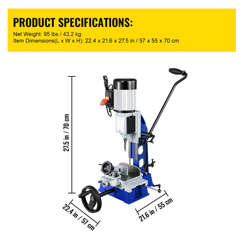 Mortaise mortaise Powermatic avec établi mobile pour le travail du bois
