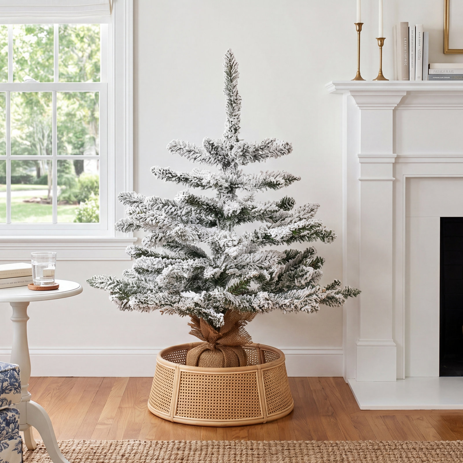 Flocked Anoka Pine 2' Artificial Christmas Tree
