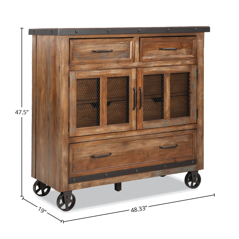 Taos Media Chest with 7 Drawers and 2 Doors, Canyon Brown