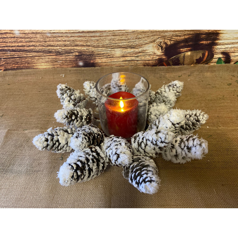 Flocked Pinecone Hurricane