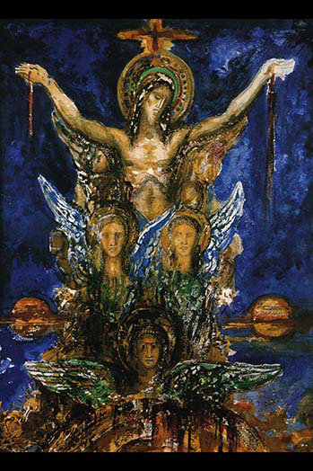 « christ » par gustav moreau-impression non encadrée, H 30 po x l 20 po x P 1,5 po