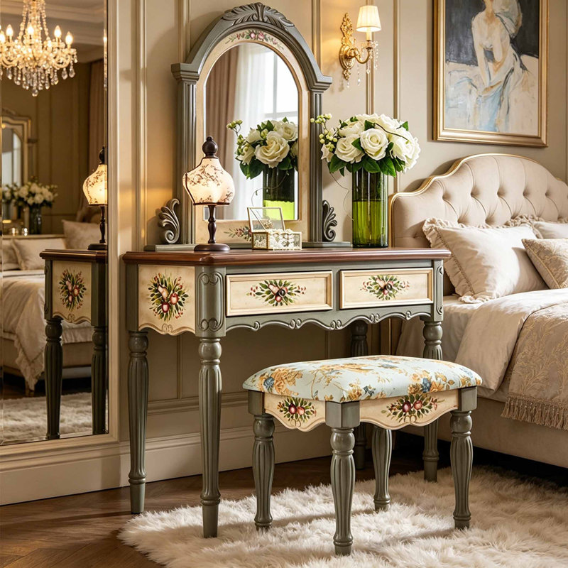 American style painted dressing table