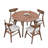 42.01 Inch Saving Place Table,Wooden Dining Table For 4 Persons,Modern Design Round Kitchen Table For Living Room,Apartment,Restaurant-1932261343