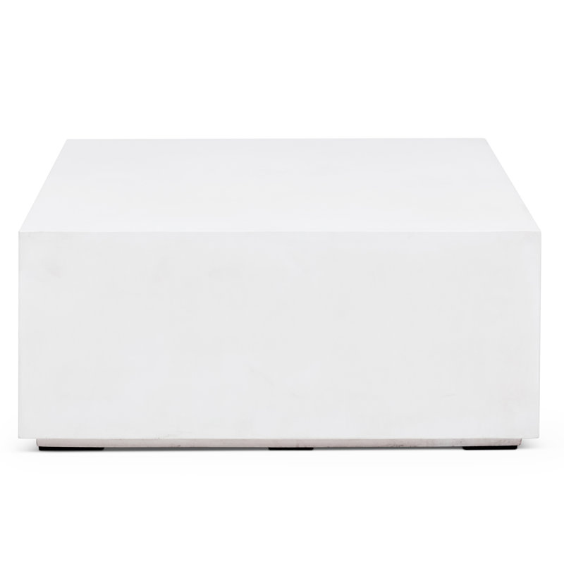 Kareen Square Coffee Table, White, 16.5" H x 39.5" W x 39.5" D