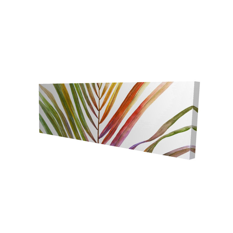 Aquarelle feuille de palmier tropical - toile décorative pour la maison
