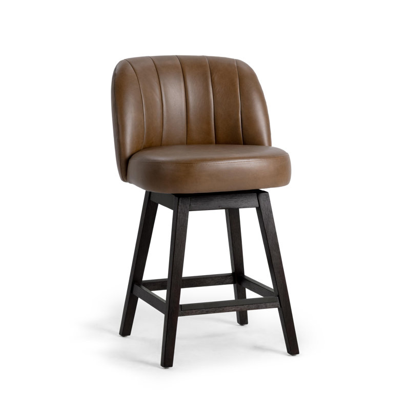 Della Upholstered Stool with Solid Wood Frame