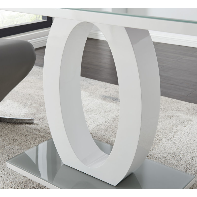Scottsmoor Halo Rectangular Dining Table High Gloss - Modern Statement Design, H76 x L70 x W120cm