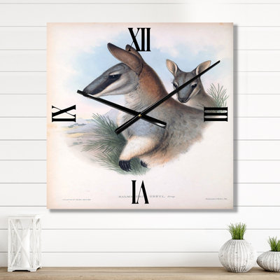 Horloge murale kangourou