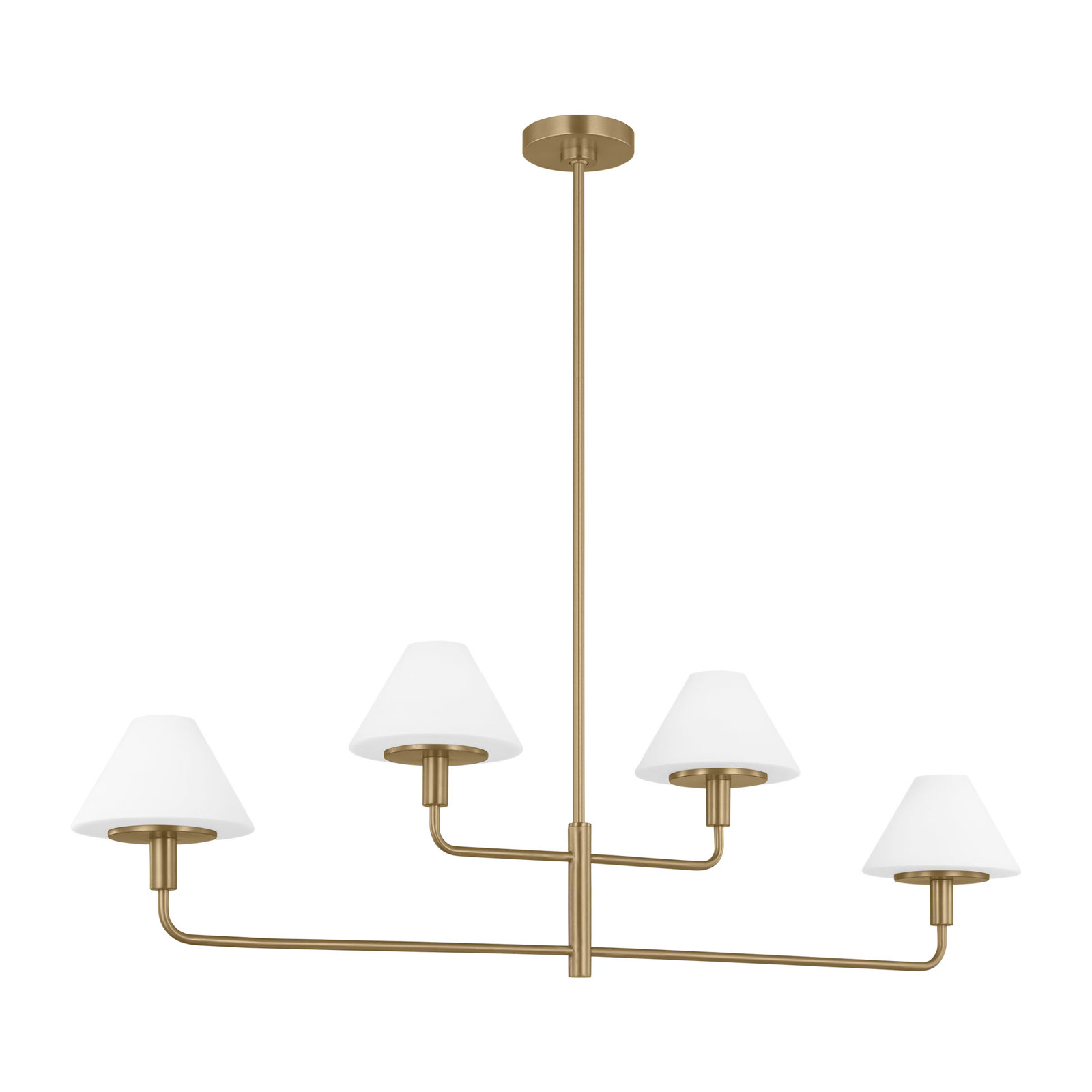 Kristin 4-Light Chandelier, Satin Brass