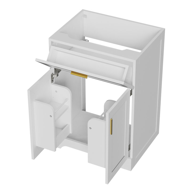 Meuble-lavabo en bois 24 po, blanc 2401, Blanc, 24"