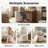 Vanity Chair with Storage, 360° Swivel Makeup Chair with Back, Modern Barrel Chair Upholstered Ottoman for Bedroom, Dressing, Living Room,-322788643