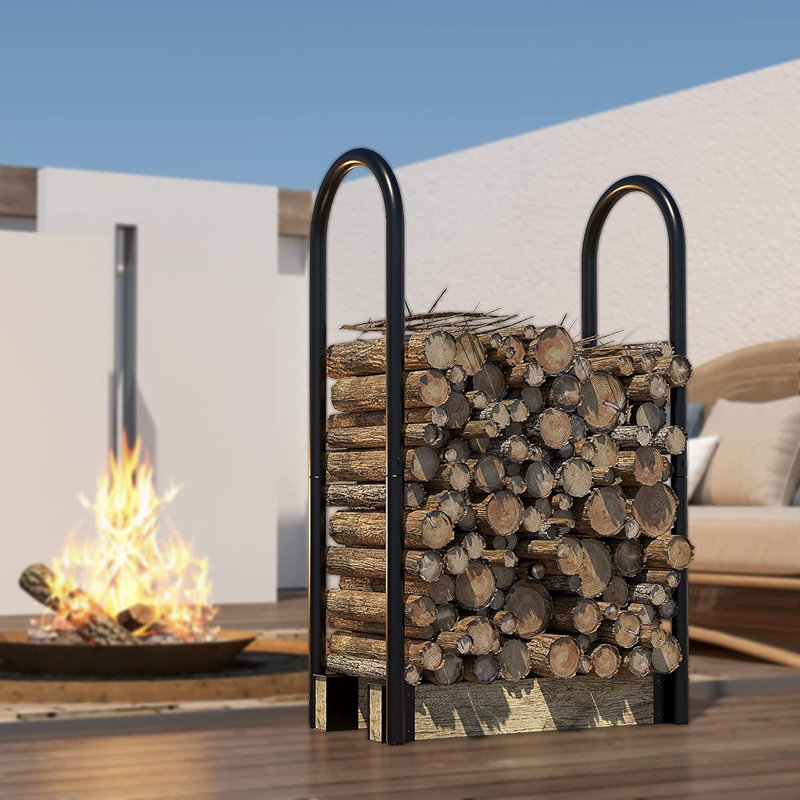 Ensemble de support à bûches réglable Fire Beauty, H 42 po x l 13 po x P 13 po