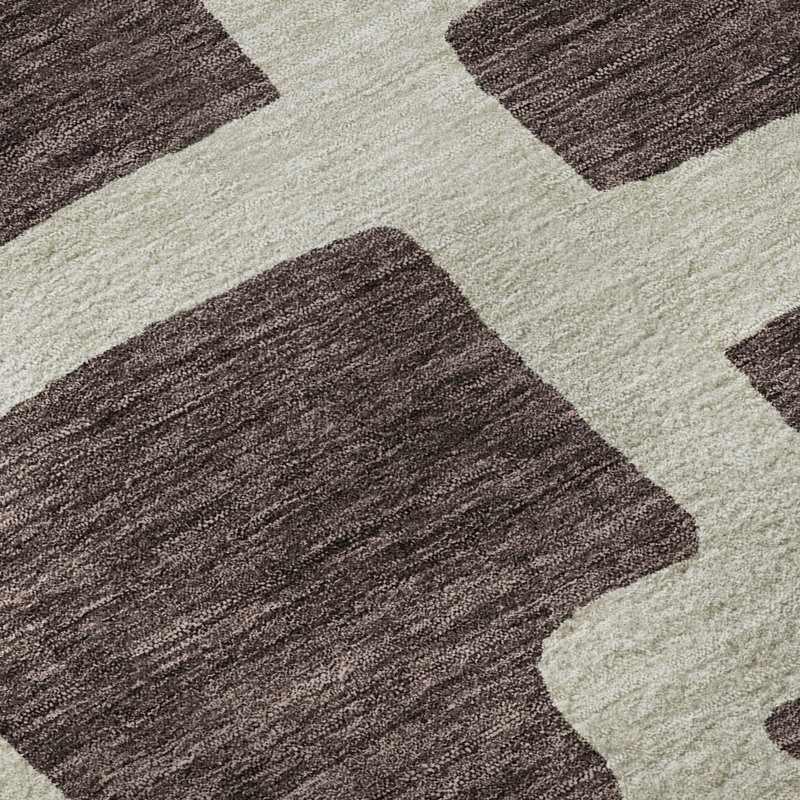 Premium Machine Washable Prisco Fudge Rug, Round 8'